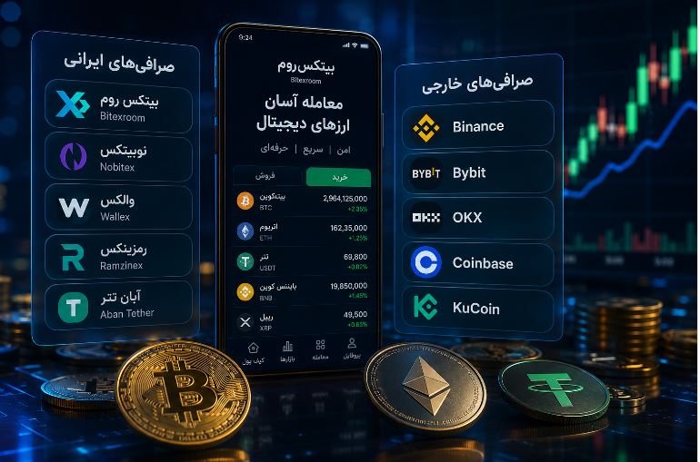 صرافی ارز دیجیتال برای ایرانیان؛ در سال ۲۰۲۶ چه گزینه‌هایی وجود دارد؟